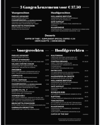NEW MENU’????

Vanaf vandaag hebben wij een nieuwe menukaart, wij kijken er naar uit om u te mogen verwelkomen in ons restaurant!✨

Reserveren kan telefonisch via: 0252-429420 of via onze website: www.brave-hendrick.nl